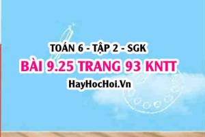 Bài 9.25 trang 93 Toán 6 Tập 2 Kết nối tri thức